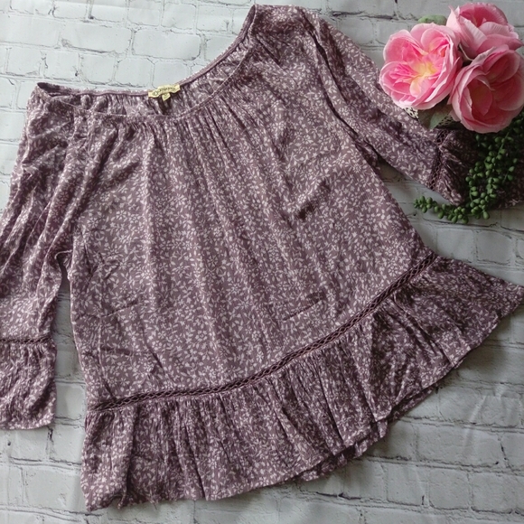 Democracy Tops - Democracy Flowy Floral Boho Peasant Top